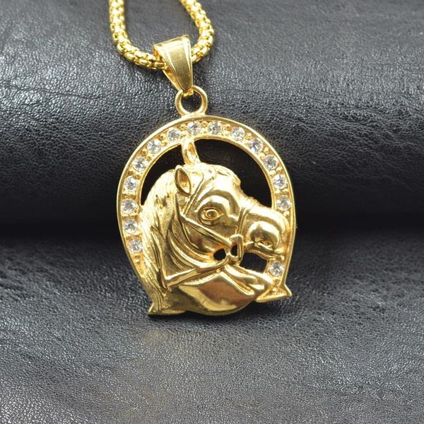 pendant necklaces hip hop iced out bling full rhinestone horse men's gold stainless steel for men sports jewelry chain, Silver
pendant necklaces hip hop iced out bling full rhinestone horse men's gold stainless steel for men sports jewelry chain, Silver