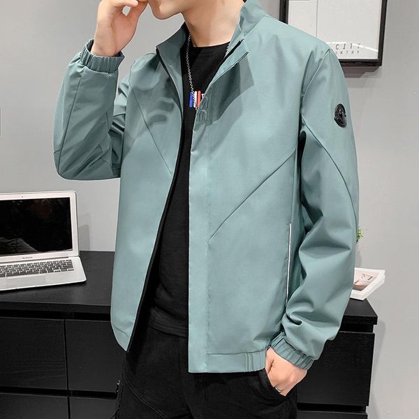 men's jackets autumn men jacket trend loose young people clothes stand collar casual outerwear solid long sleeve streetwear work coats, Black;brown
men's jackets autumn men jacket trend loose young people clothes stand collar casual outerwear solid long sleeve streetwear work coats, Black;brown
