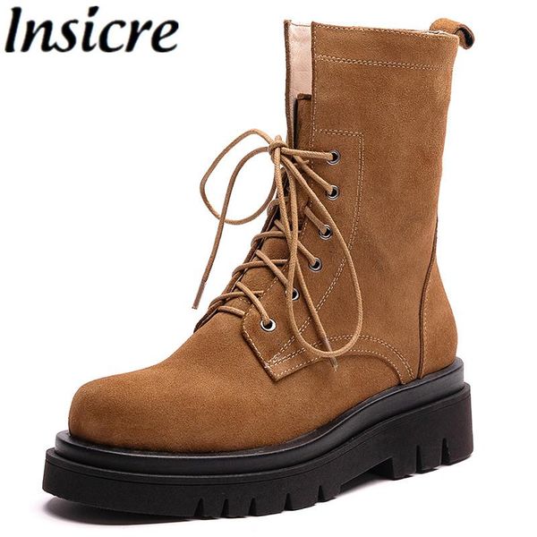 boots insicre black cow suede women ankle 2021 winter round toe cross tied platform lace up non slip thick low heels
boots insicre black cow suede women ankle 2021 winter round toe cross tied platform lace up non slip thick low heels