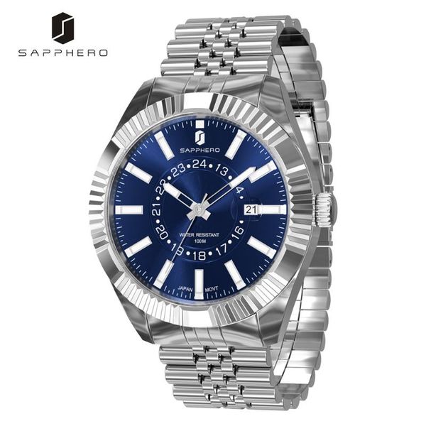wristwatches mens watch sapphero 100m waterproof miyota quartz movement stainless steel case wristwatch simple minimalism sport luxury clock, Slivery;brown
wristwatches mens watch sapphero 100m waterproof miyota quartz movement stainless steel case wristwatch simple minimalism sport luxury clock, Slivery;brown