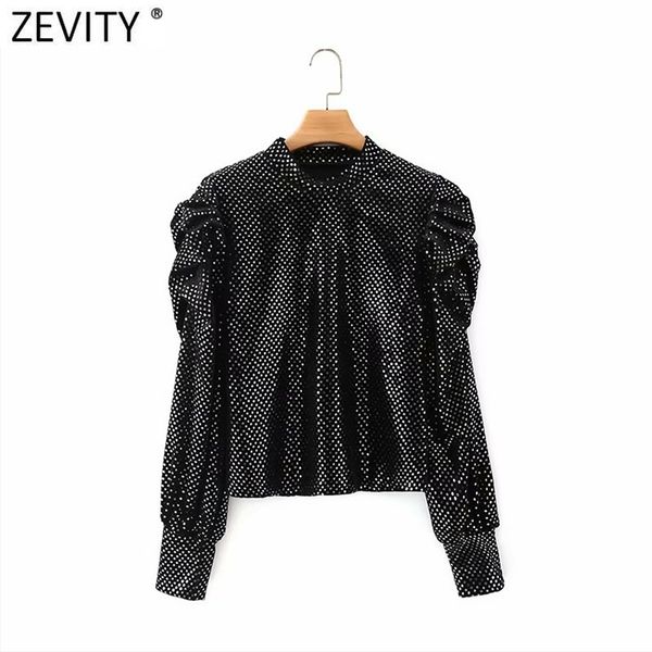 women fashion stand collar sequined casual velvet smock blouse lady pleated puff sleeve blusas female shirts ls7571 210420, White
women fashion stand collar sequined casual velvet smock blouse lady pleated puff sleeve blusas female shirts ls7571 210420, White