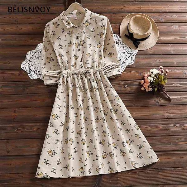 mori girl autumn spring women dress turn-down collar apricot lace up vestidos floral printed corduroy elegant midi chic dresses 210520, Black;gray
mori girl autumn spring women dress turn-down collar apricot lace up vestidos floral printed corduroy elegant midi chic dresses 210520, Black;gray