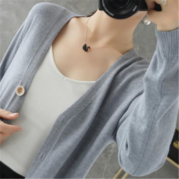 women's knits & tees 2021 korean fashion women v neck medium length cardigan single-breasted loose wool sweater minimalist soft knit ja, White
women's knits & tees 2021 korean fashion women v neck medium length cardigan single-breasted loose wool sweater minimalist soft knit ja, White