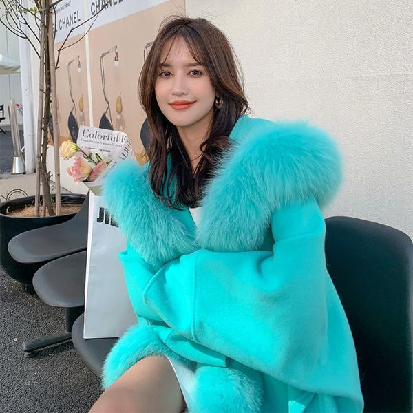 women's wool & blends french style natural fur coats luxury candy color real cashmere woolen coat, Black
women's wool & blends french style natural fur coats luxury candy color real cashmere woolen coat, Black