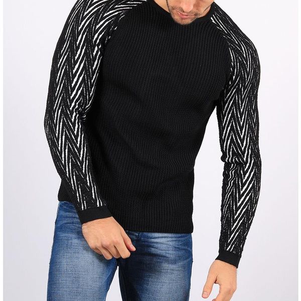 men's sweaters 2021 autumn and winter european american sweater raglan, White;black
men's sweaters 2021 autumn and winter european american sweater raglan, White;black