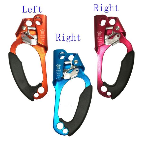 left right rock climbing hand ascender riser for 8-13mm rope grasp rescue caving mountaineering tree climber equip cords, slings and webbing
left right rock climbing hand ascender riser for 8-13mm rope grasp rescue caving mountaineering tree climber equip cords, slings and webbing