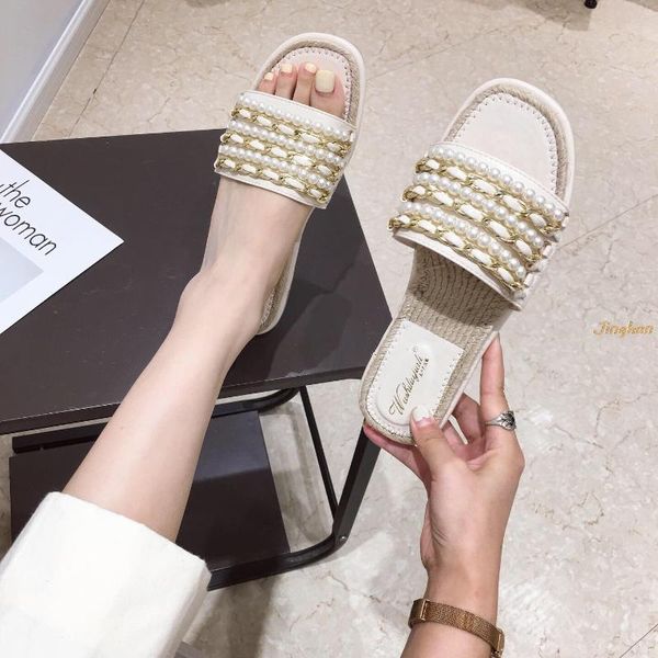slippers 2021 summer womne's outdoor korean version fashion pearl flip-flops cute flat bottom casual shoes, Black
slippers 2021 summer womne's outdoor korean version fashion pearl flip-flops cute flat bottom casual shoes, Black