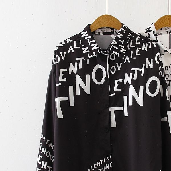 womens blouses autumn women long sleeve white and black letters print loose shirts casual office shirt blouse
womens blouses autumn women long sleeve white and black letters print loose shirts casual office shirt blouse