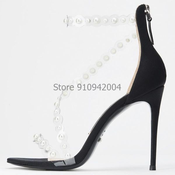 summer sandals woman buckle strap transparent pvc pearl female shoes plus size 34-43 sandalias wrap ankle mujer dress, Black
summer sandals woman buckle strap transparent pvc pearl female shoes plus size 34-43 sandalias wrap ankle mujer dress, Black