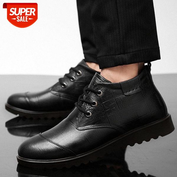 british style men's autumn and winter leather boots mid-high warm martin northern snowy cowhide snow #mo5f, Black
british style men's autumn and winter leather boots mid-high warm martin northern snowy cowhide snow #mo5f, Black