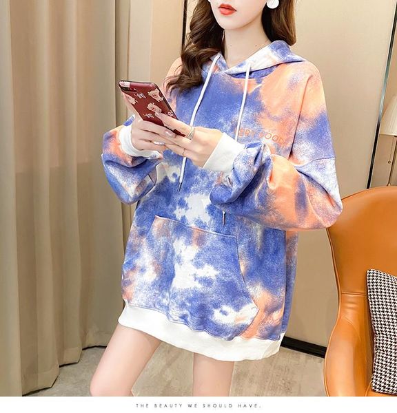women's hoodies & sweatshirts european station color graffiti hoodie with velvet thickening autumn/winter korean loose, Black
women's hoodies & sweatshirts european station color graffiti hoodie with velvet thickening autumn/winter korean loose, Black