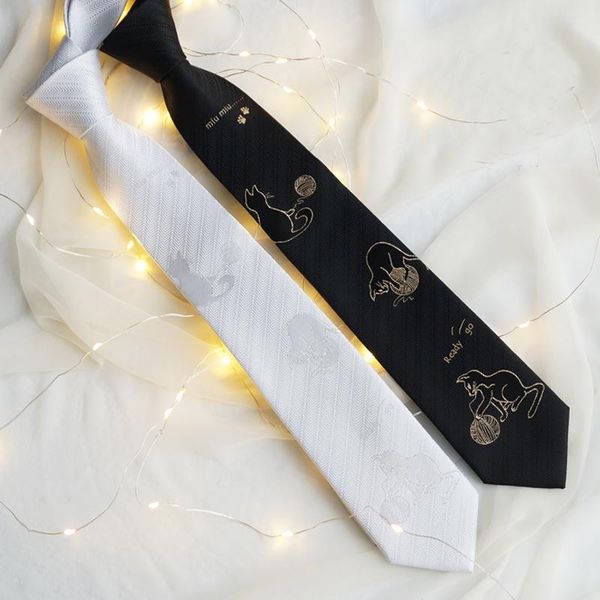 neck ties male men's original design black white ball cat gold silver cute tie female students personality necktie, Blue;purple
neck ties male men's original design black white ball cat gold silver cute tie female students personality necktie, Blue;purple