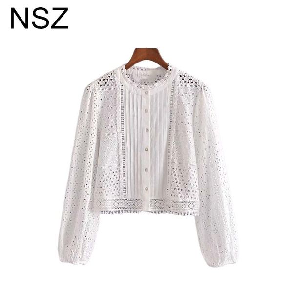 women's blouses & shirts nsz women white cotton embroidery hollow out crop long sleeve ladies shirt fashion summer 2021
women's blouses & shirts nsz women white cotton embroidery hollow out crop long sleeve ladies shirt fashion summer 2021