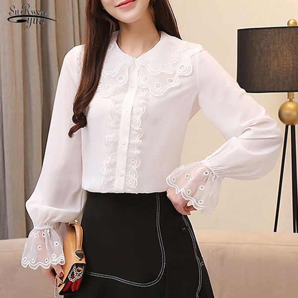 autumn round neck lace shirt women blusas casual sweet ruffled long-sleeved chiffon women's blouse 10341 210521, White
autumn round neck lace shirt women blusas casual sweet ruffled long-sleeved chiffon women's blouse 10341 210521, White