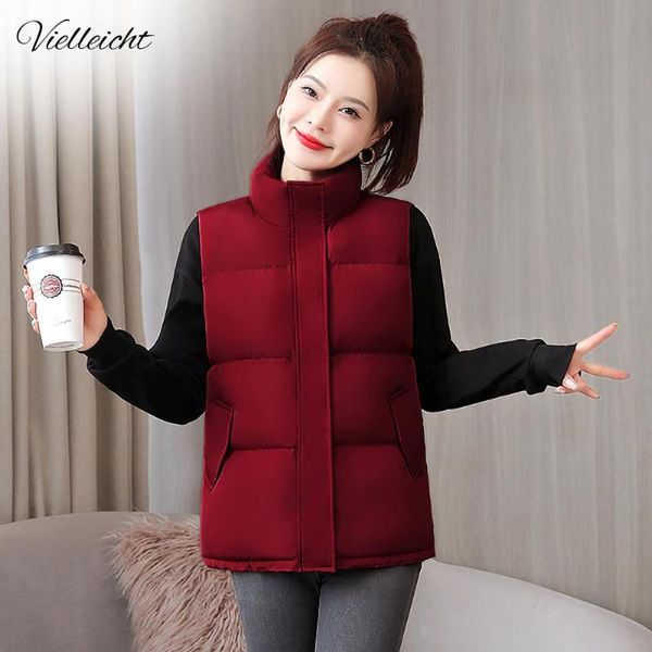 women's vests vielleicht women winter warm coat sleeveless down cotton padded waistcoat female mandarin collar vest jacket, Black;white
women's vests vielleicht women winter warm coat sleeveless down cotton padded waistcoat female mandarin collar vest jacket, Black;white