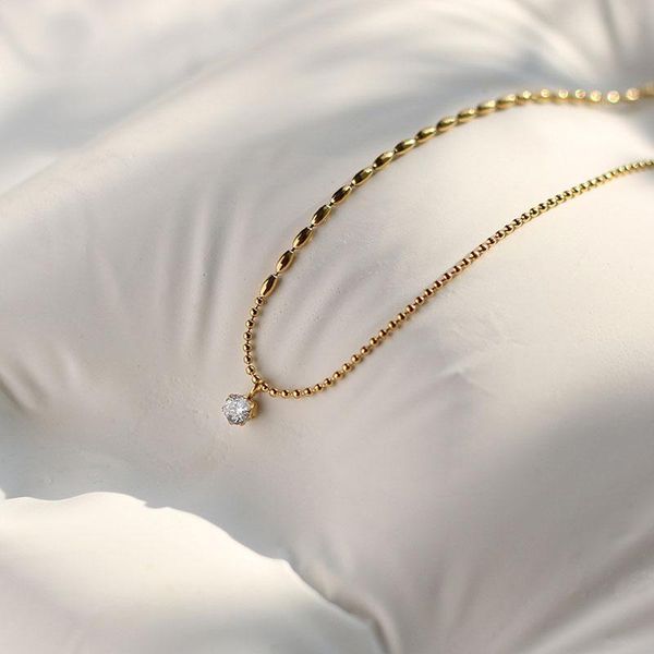 pendant necklaces synthetic diamond beads necklace for women stainless steel dainty clavicle minimalist simple jewelry korean tyle 2021, Silver
pendant necklaces synthetic diamond beads necklace for women stainless steel dainty clavicle minimalist simple jewelry korean tyle 2021, Silver
