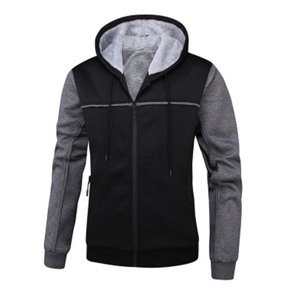men colorblocked outdoor jackets fashion trend fleece thicken long sleeve zipper hooded coats designer male winter cardigan casual outerwear, Black;brown
men colorblocked outdoor jackets fashion trend fleece thicken long sleeve zipper hooded coats designer male winter cardigan casual outerwear, Black;brown