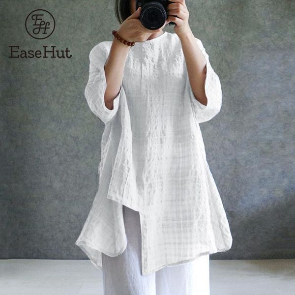 women's blouses & shirts easehut plus size vintage women casual loose plaid long blouse irregular hem 3/4 sleeves round neck fashion bl, White
women's blouses & shirts easehut plus size vintage women casual loose plaid long blouse irregular hem 3/4 sleeves round neck fashion bl, White