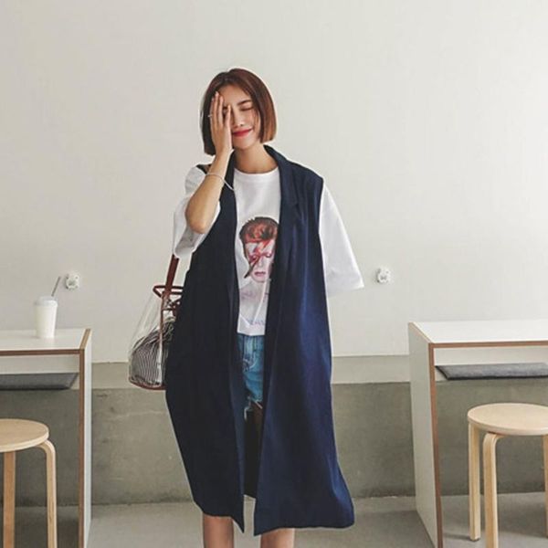 women's vests linen flax long waistcoat lady 2021 fashion women navy jacket sleeveless blazer casual outwear, Black;white
women's vests linen flax long waistcoat lady 2021 fashion women navy jacket sleeveless blazer casual outwear, Black;white