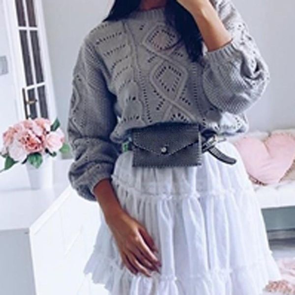 women's sweaters 2021 hollow out knitted women pullover lantern sleeve female autumn winter solid casual ladies jumper, White;black
women's sweaters 2021 hollow out knitted women pullover lantern sleeve female autumn winter solid casual ladies jumper, White;black