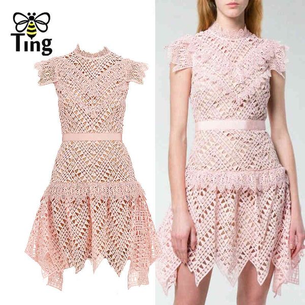 self portrait lace hollow out pink mini short dress rufffles summer casual street fashion sp vestidos elbise 210513, Black;gray
self portrait lace hollow out pink mini short dress rufffles summer casual street fashion sp vestidos elbise 210513, Black;gray