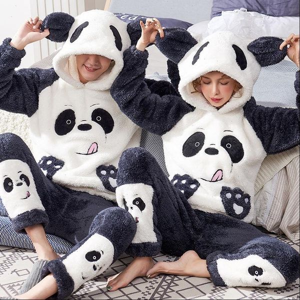 winter couple pajamas velvet women sleepwear thicken hooded set cute cartoon flannel warm femme home clothes, Black;red
winter couple pajamas velvet women sleepwear thicken hooded set cute cartoon flannel warm femme home clothes, Black;red