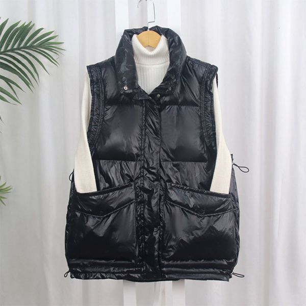 down jacket vest women's autumn winter wear fashion vest light loose collar waistcoat, White
down jacket vest women's autumn winter wear fashion vest light loose collar waistcoat, White