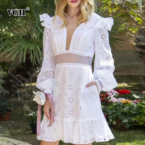 casual dresses vgh patchwork cut out white mini dress for women v neck long sleeve high waist slimming solid female 2021 autumn clothes, Black;gray
casual dresses vgh patchwork cut out white mini dress for women v neck long sleeve high waist slimming solid female 2021 autumn clothes, Black;gray