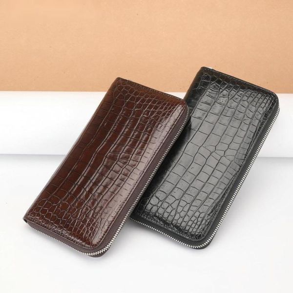 men's luxury crocodile leather purses belly genuine hand stitching long mens fashion short wallet business leisure men wallets, Red;black
men's luxury crocodile leather purses belly genuine hand stitching long mens fashion short wallet business leisure men wallets, Red;black