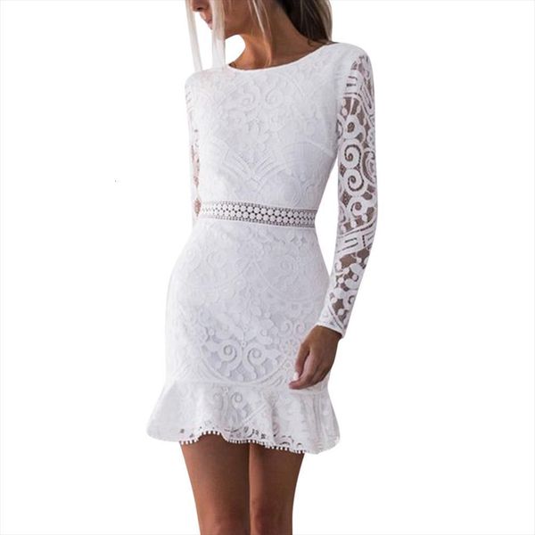 party solid o neck womens dresses lace patchwork long sleeve backless bandage white mini vestidos, Black;gray
party solid o neck womens dresses lace patchwork long sleeve backless bandage white mini vestidos, Black;gray