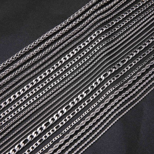 eueavan stainless steel basic chains necklace 10pcs curb cuban link chain chokers solid metal whole accessories, Silver
eueavan stainless steel basic chains necklace 10pcs curb cuban link chain chokers solid metal whole accessories, Silver