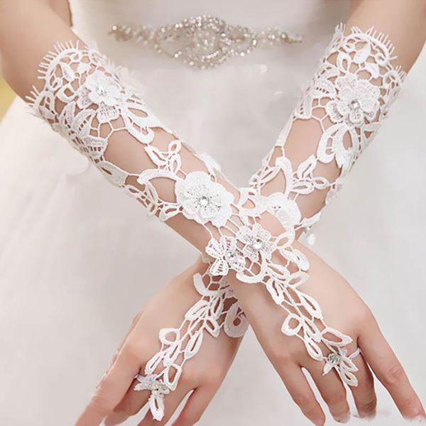 bridal gloves ivory lace wedding for bride beads sequins fingerless women luvas de noiva accessoire mariage jl, White
bridal gloves ivory lace wedding for bride beads sequins fingerless women luvas de noiva accessoire mariage jl, White