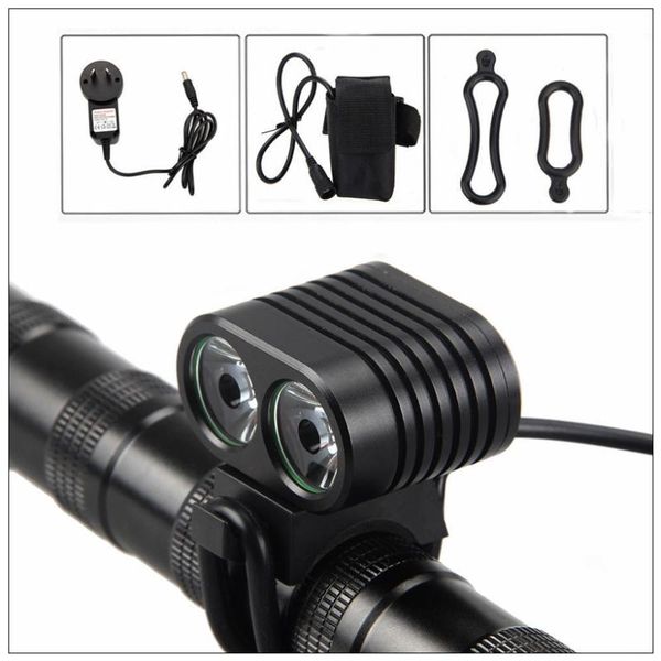 bicycle waterproof headlight outdoor solarstorm bike light headlamp 2*cree led flashlights +8.4v 4*18650 battery pack + charger lights
bicycle waterproof headlight outdoor solarstorm bike light headlamp 2*cree led flashlights +8.4v 4*18650 battery pack + charger lights