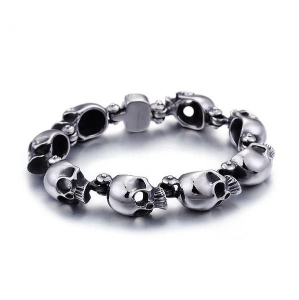 bangle halloween punk men skull chain bracelet retro color jewelry bangles with charms, Black
bangle halloween punk men skull chain bracelet retro color jewelry bangles with charms, Black