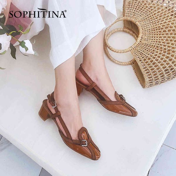 sophitina women's sandals retro slingback low heels chunky side open square toe summer comfortable walking womens shoes po611 210513, Black
sophitina women's sandals retro slingback low heels chunky side open square toe summer comfortable walking womens shoes po611 210513, Black
