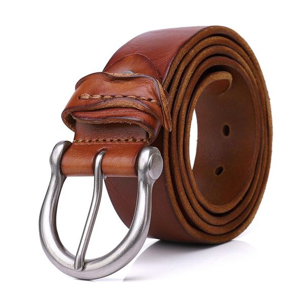 belts 2021 men's first layer grain leather belt retro luxury ceinture homme jeans thick solid brown strap, Black;brown
belts 2021 men's first layer grain leather belt retro luxury ceinture homme jeans thick solid brown strap, Black;brown