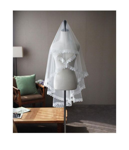 bridal veils white/ivory lace appliques veil voile de mariee one layer wedding accessory 1.5m with no comb accessories, Black
bridal veils white/ivory lace appliques veil voile de mariee one layer wedding accessory 1.5m with no comb accessories, Black