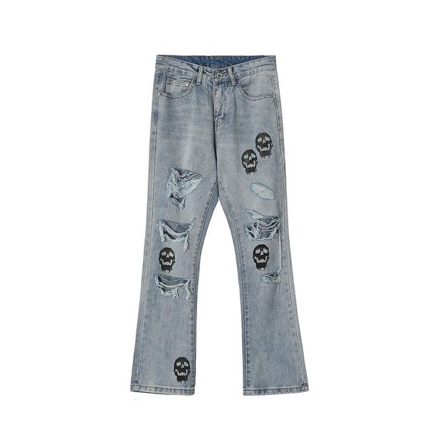 men's jeans eukaaru high street skeleton print streetwear ripped women boyfriend denim men designer hip hop pants, Blue
men's jeans eukaaru high street skeleton print streetwear ripped women boyfriend denim men designer hip hop pants, Blue