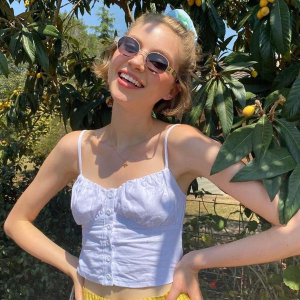 women's tanks & camis wind front buttoned umbilical cord sling small vest woman summer outside wearing an off-the-shoulder thin short t, White
women's tanks & camis wind front buttoned umbilical cord sling small vest woman summer outside wearing an off-the-shoulder thin short t, White