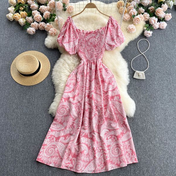 women printing ruffles dress square collar puff sleeve arrivals lady temperament fashion spring summer 210525, Black;gray
women printing ruffles dress square collar puff sleeve arrivals lady temperament fashion spring summer 210525, Black;gray
