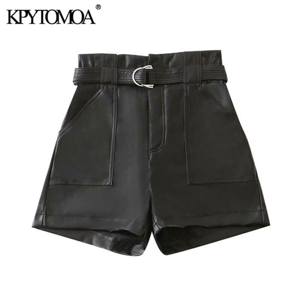 kpytomoa women chic fashion with belt faux leather shorts vintage high waist zipper fly pockets female short pants mujer 210623, White;black
kpytomoa women chic fashion with belt faux leather shorts vintage high waist zipper fly pockets female short pants mujer 210623, White;black
