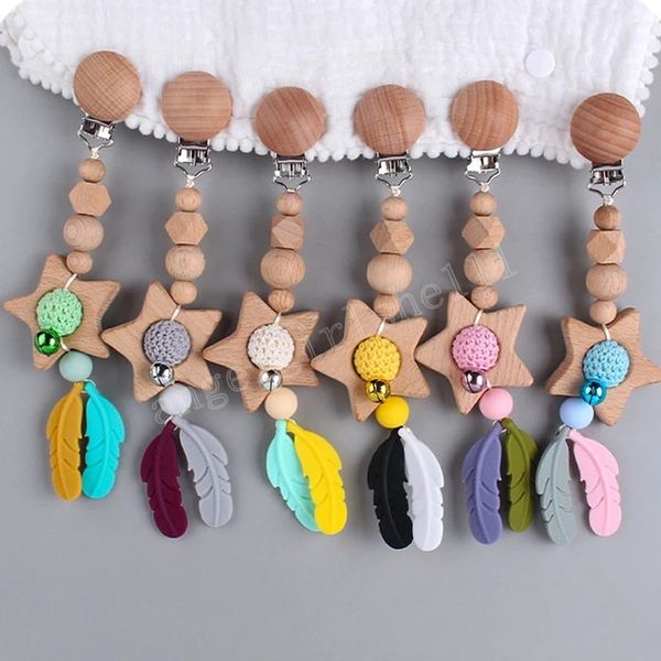 baby teether diy silicone feather five-pointed star toy teething pendant pram clip hanging toys newborn wooden soothers
baby teether diy silicone feather five-pointed star toy teething pendant pram clip hanging toys newborn wooden soothers