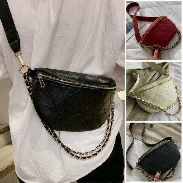 est luxury chest waist bag women money phone carrying purse pu leather plaid chain fanny packs belt type bags
est luxury chest waist bag women money phone carrying purse pu leather plaid chain fanny packs belt type bags