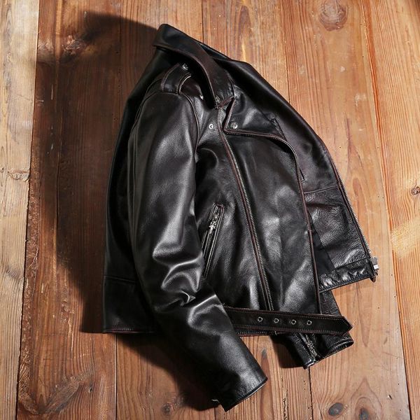 men's leather & faux 2021 vintage brown motorcycle style genuine jacket men plus size 3xl real natural cowhide autumn slim fit biker co, Black
men's leather & faux 2021 vintage brown motorcycle style genuine jacket men plus size 3xl real natural cowhide autumn slim fit biker co, Black