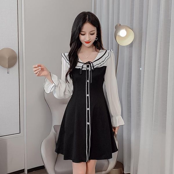 casual dresses kawaii mini dress women patchwork lace-up black spell color sweet ladies a line winter autumn elegant long sleeve, Black;gray
casual dresses kawaii mini dress women patchwork lace-up black spell color sweet ladies a line winter autumn elegant long sleeve, Black;gray