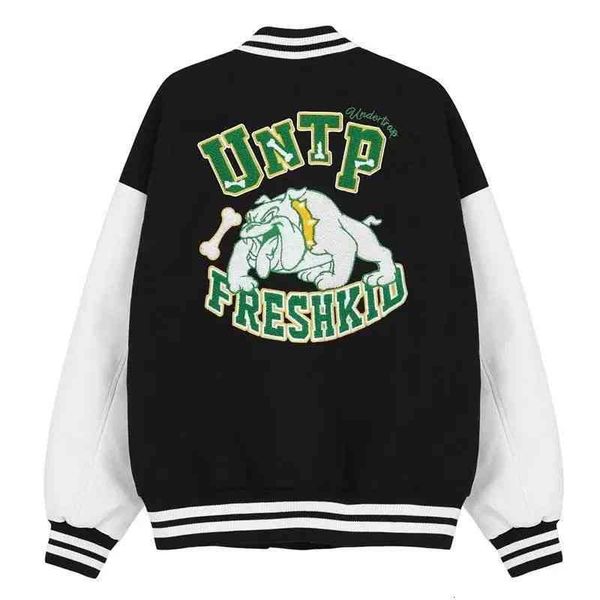 women's jackets american street baseball uniform hip hop bulldog embroidered jacket harajuku spring and autumn large women's jacke, Black;brown
women's jackets american street baseball uniform hip hop bulldog embroidered jacket harajuku spring and autumn large women's jacke, Black;brown