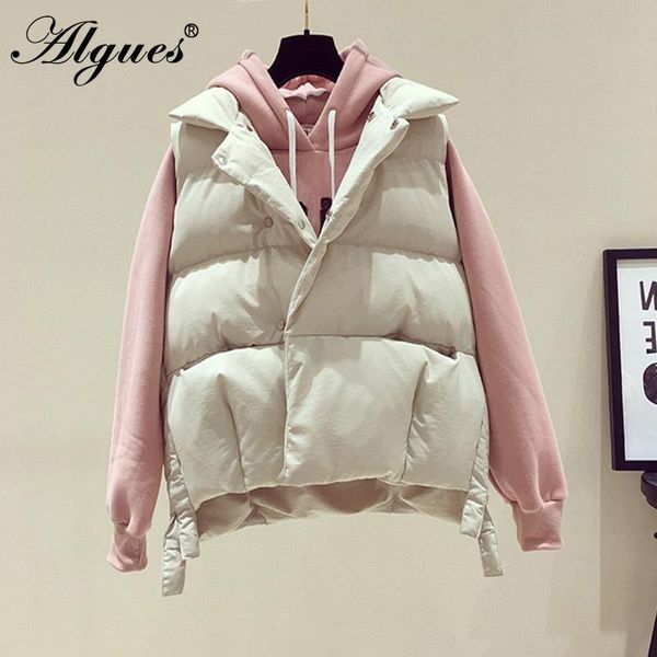 women's vests algues 2021 cotton winter vest women thick warm coat turn-down collar solid padded jacket female, Black;white
women's vests algues 2021 cotton winter vest women thick warm coat turn-down collar solid padded jacket female, Black;white