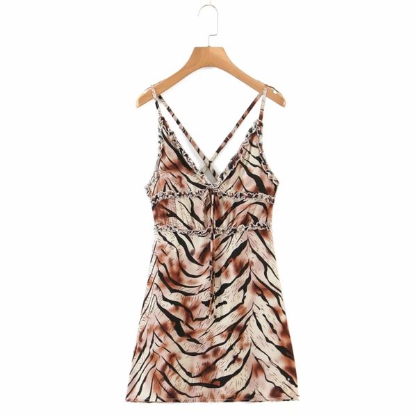 summer women animal pattern print backless suspender mini dress female sleeveless clothes casual lady loose vestido d7613 210430, Black;gray
summer women animal pattern print backless suspender mini dress female sleeveless clothes casual lady loose vestido d7613 210430, Black;gray