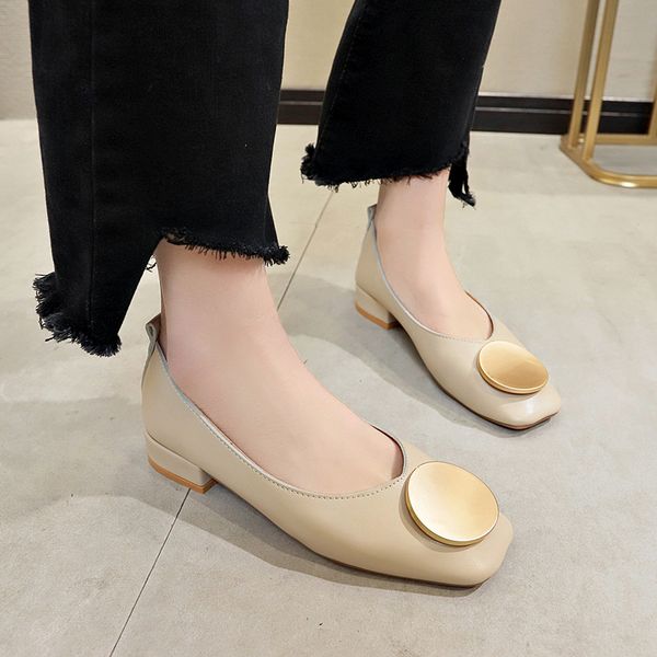 casual shoes ballet flats slip on shallow women shoes woman flats soft bottom metal buckle square toe ladies flats female a3t68, Black
casual shoes ballet flats slip on shallow women shoes woman flats soft bottom metal buckle square toe ladies flats female a3t68, Black