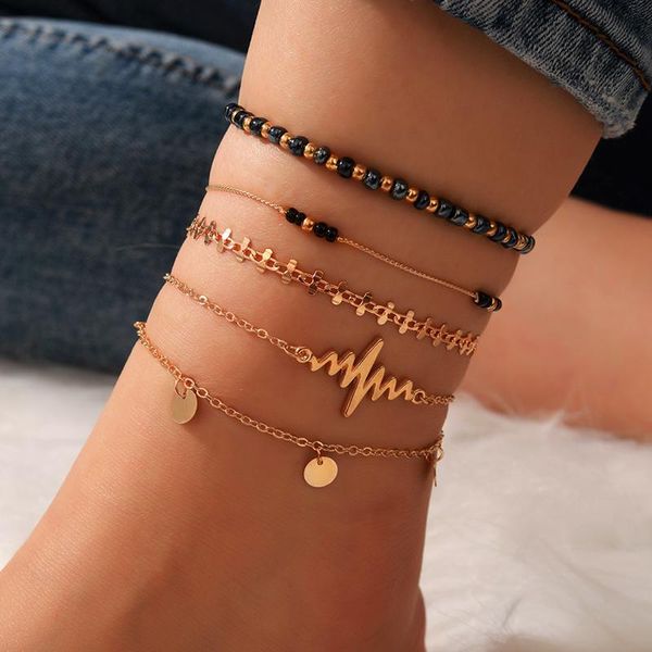 anklets bohemian bead for women trendy wave gold color alloy 5pcs/setsmetal tassel foot chain jewelry accessories 2021, Red;blue
anklets bohemian bead for women trendy wave gold color alloy 5pcs/setsmetal tassel foot chain jewelry accessories 2021, Red;blue